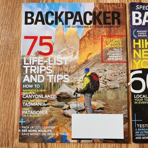 Backpacker Magazine November 2013 January 2014 Back Issues Lot of 2 - Picture 3 of 7